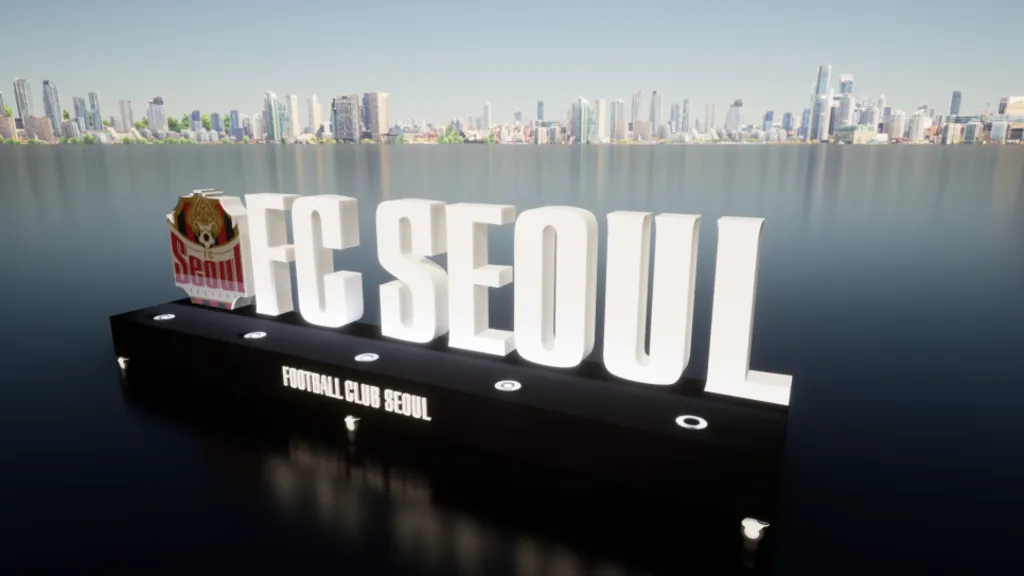 STS 금속 브랜드 포토존 — 디자인재성 스테인리스